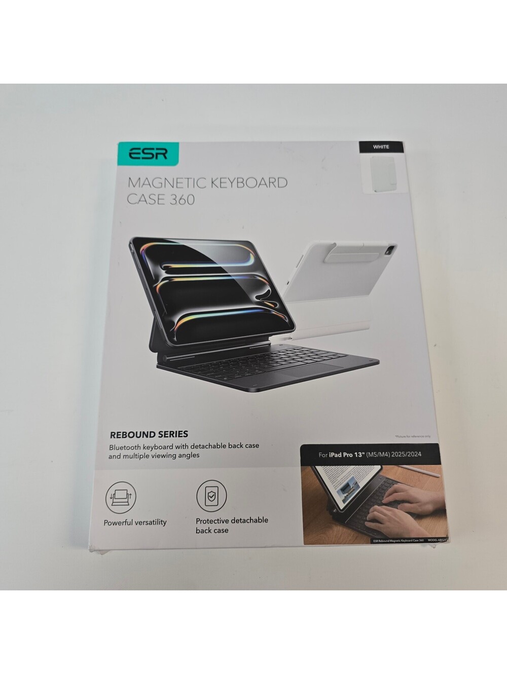 ESR Rebound Magnetic Keyboard Case 360 for iPad Pro 13" M5/M4 White